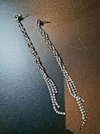 Statement drop crystal earrings