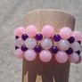 Rose,Clear Quartz and Amethyst Bracelet Image 4