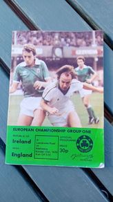 Ireland v England 1978 soccer progra