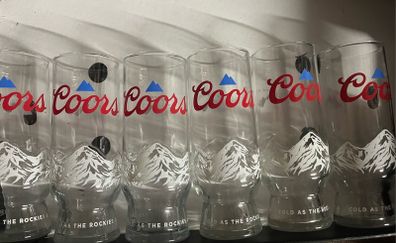 Coors beer Pint glasses