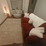 swivel chair and 3 seater sold together for 750 or separately  450 for swivel and 350 for 3 seater Image 2