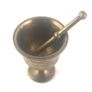 Vintage Solid Brass Mortar And Pestle Set Image 3