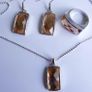 18K Gold Plated Jewellery Set - Necklace, Earrings and Ring Image 2