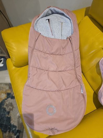 Bugaboo pink footmuff and sun canopy