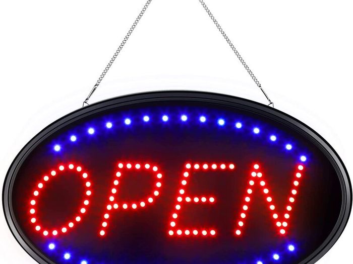 Brighter & Larger Advertising Board Electric Lighted Display with Close Sign, Flashing or Steady Mode for Business, Holiday, Window, Bar, Hotel