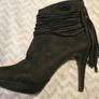Ladies suede high heel ankle boots Image 3