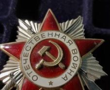 1985 Original Soviet Russian SILVER Order Great Patriotic War WWII