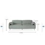 2 and 3 seater Green fabric sofa set Image 4