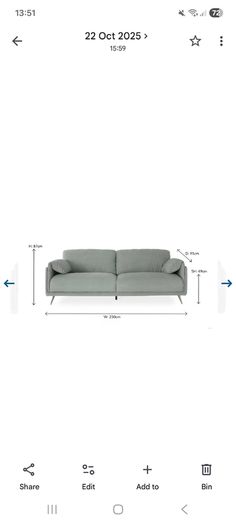 2 and 3 seater Green fabric sofa set