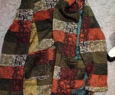 Colourful Checked Wool Coat Warm Winter Jacket