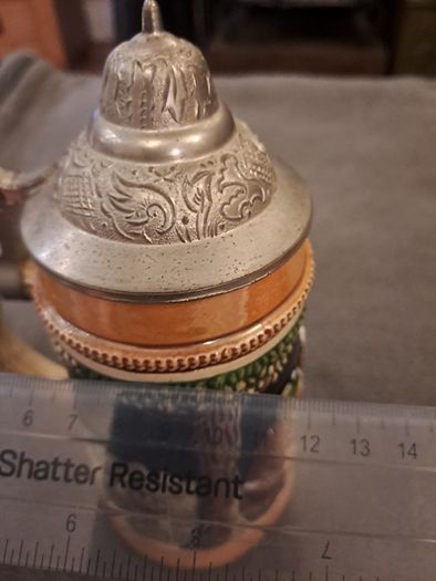 Vintage German Lidded Beer Stein DBGM
