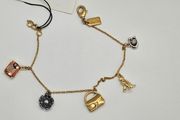 Coach Handbag Charm Bracelet in Gold colour