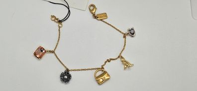 Coach Handbag Charm Bracelet in Gold colour