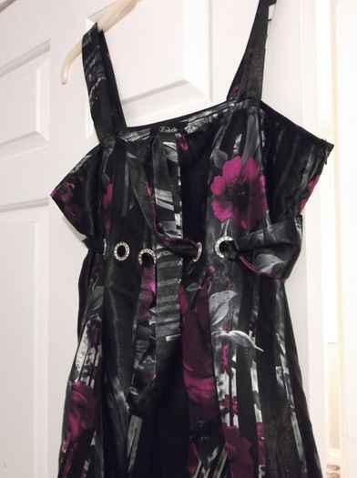 Heaven brand Pink and black floral design dress