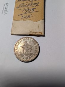 Silver shilling South Africa 1958