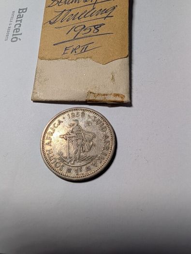 Silver shilling South Africa 1958