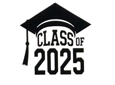 Class of 2025 Iron on Decal.