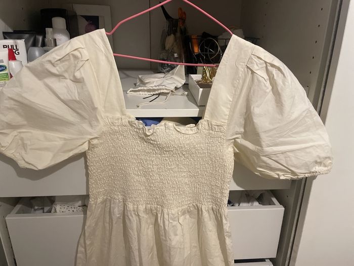 Mango pure cotton cream dress