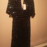 Monsoon Demetria sequin hearts hanky hem dress black Image 6