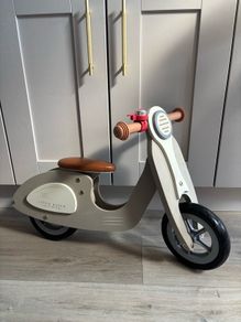 Little Dutch Wooden Balance Bike Scooter Neutral Grey Beige