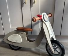 Little Dutch Wooden Balance Bike Scooter Neutral Grey Beige