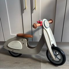 Little Dutch Wooden Balance Bike Scooter Neutral Grey Beige