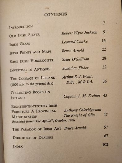 A Guide To  Irish  Antiques  And Antiquedealees 1967. Edited By  George Stacpoole. Paperback In Good Condition.