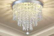 Modern Elegant Crystal Chandelier Lighting,K9 Ceiling Chandeliers Lights, 250mm, Beaded Light Shade with Clear Acrylic Jewel