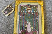 Brand New Vintage Saint Matthew Book of Kells Framed Print