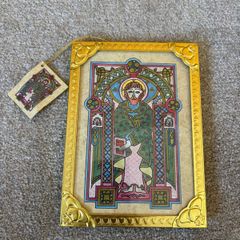 Brand New Vintage Saint Matthew Book of Kells Framed Print