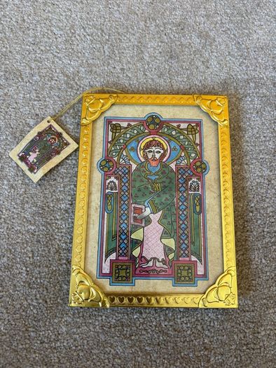 Brand New Vintage Saint Matthew Book of Kells Framed Print