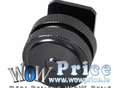 18711 1/4" Dual Nuts Tripod Mount Screw to Flash Camera Hot Shoe
