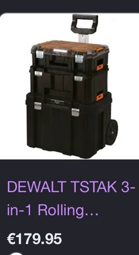 Dewalt t stak trolley set