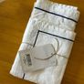 La Redoute Pack of 4 White napkins with black trim Image 3