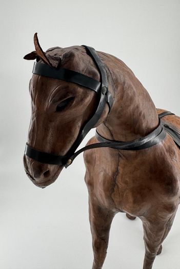 leather horse sculpture