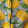 Zara blue & lemon high waisted mediums cotton linen mix Image 7
