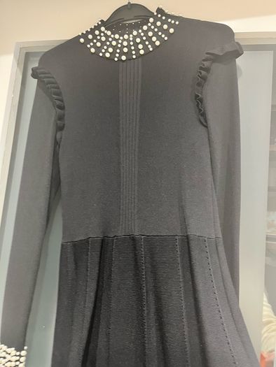 River Island Pearl Detail Dress (Size 12)