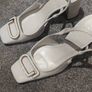 Zara cream block heels size 5 Image 4