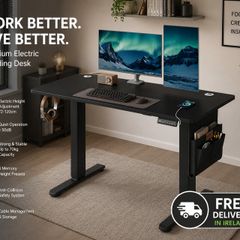 Electric Height-Adjustable Desk 60 x 120 x (72-120) cm