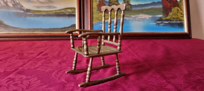 Solid Brass Decorative Rocking Chair Ornament