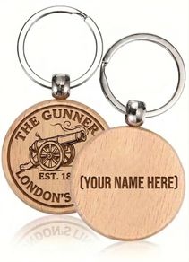 The Gunners Personalised Champions 25/26 Keyring
