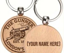 The Gunners Personalised Champions 25/26 Keyring