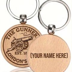 The Gunners Personalised Champions 25/26 Keyring