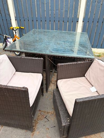 rattan set for garden