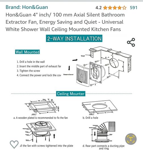2 x Silent bathroom extractor  Fans