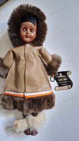 Pair of Vintage Canadian Inuit Dolls, Eskimo