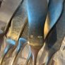 Vintage Silver Table Forks & Fish Knives Set Marked Classic Style Ercuis Image 3