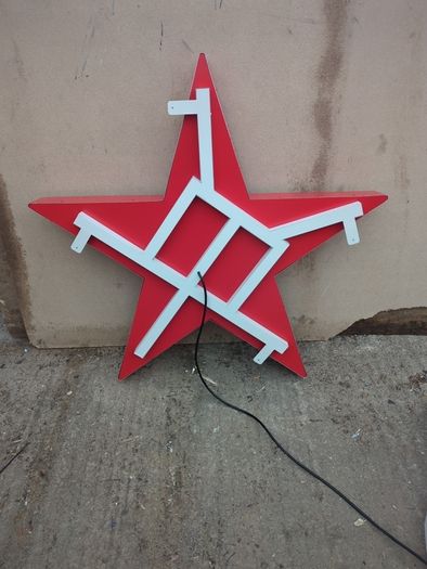 Red Star Led Light Box