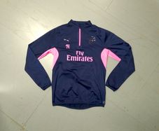 Arsenal (M) Player Issue Sweatshirt Jumper Pullover Half Zip Puma Football Soccer London England Pierre-Emerick Aubameyang Gabon Medium
