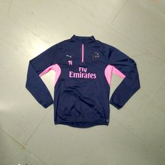 Arsenal (M) Player Issue Sweatshirt Jumper Pullover Half Zip Puma Football Soccer London England Pierre-Emerick Aubameyang Gabon Medium